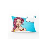 RealHomes DIK-739 Pop Art Desen Dijital Baskılı Dekoratif Dikdörtgen Kırlent Kılıfı