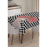 Realhomes Fashion Girl Dijital Baskılı 3D Masa Örtüsü - 120 x 140 cm