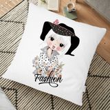 RealHomes Fashion Girl Dijital Baskılı 70x70 cm Yer Minderi