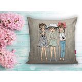 RealHomes Fashion Girls Dijital Baskılı Modern Yastık Kırlent Kılıfı