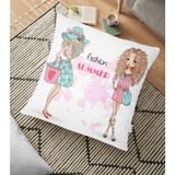 RealHomes Fashion Summer Özel Tasarımlı Dijital Baskılı 70x70 cm Yer Minderi