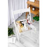 RealHomes Fashion Womens Dijital Baskılı Pofidik Sandalye Minderi, Rh-Pofi5074orta