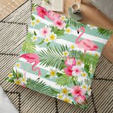 RealHomes Flamingo Desen Dijital Baskılı Modern 70x70 cm Yer Minderi