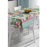 RealHomes Flamingo Desenli Dijital Baskılı 3d Masa Örtüsü, Masa-Real31-90x90cm