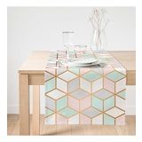 Realhomes Geometrik Desenli 3D Özel Tasarımlı Modern Özel Tasarım Süet Runner