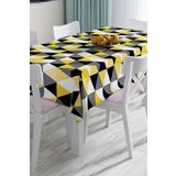RealHomes Geometrik Desenli Dijital Baskılı 3d Masa Örtüsü, Masa-Real67-90x90cm