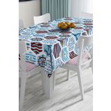 RealHomes Geometrik Desenli Dijital Baskılı 3d Masa Örtüsü, Masa-Real73-90x90cm