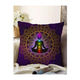 RealHomes Gökyüzü Desenli Yoga Motifli Özel Tasarım Çift Taraflı Dijital Baskılı Raşel Örme Yastık Kılıfı, Sonil-K5039-43x43cm