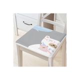 RealHomes Gri Zeminde Anne Ve Yavru Ayı Baby Shower Dijital Baskılı Çocuk Odası Fermuarlı Sandalye Minderi