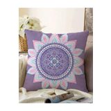 RealHomes Gri Zeminde Mandala Çift Taraflı Dijital Baskılı Modern Raşel Örme Yastık Kılıfı, Sonil-K-5118-55x55cm