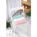 RealHomes Hello Beautiful Mavi & Pembe Dijital Baskılı Modern Pofidik Sandalye Minderi