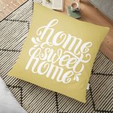 RealHomes Home Sweet Home Dijital Baskılı Dekoratif Yer Minderi K - 70x70 cm Yer Minderi