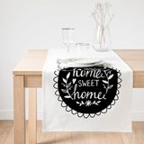 Realhomes Home Sweet Home Tasarımlı Dekoratif Süet Runner