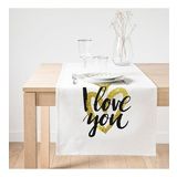 Realhomes I Love You Motifli Dijital Baskılı Süet Runner