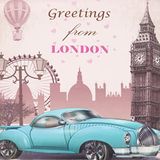 RealHomes K156 London Car Dijital Baskılı Dekoratif Yastık Kırlent Kılıfı