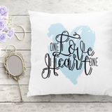 RealHomes K2103 Love Heart Yazı Desenli Dijital Baskılı Modern Kırlent Kılıfı