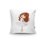 Realhomes K2326 Fashion Girl Desenli Dekoratif Yastık Kırlent Kılıfı