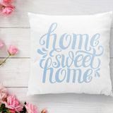 RealHomes K2564 Mavi Home Sweet Home Modern Kırlent Kılıfı