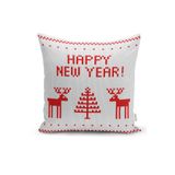 RealHomes K3028 Happy New Year Temalı Dijital Baskılı Dekoratif Kırlent Kılıfı