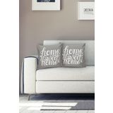 RealHomes K309 Home Sweet Home Dijital Baskılı Dekoratif Kırlent Kılıfı