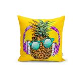 RealHomes K3168 Summer Ananas Tasarımlı Dekoratif Kırlent Kılıfı