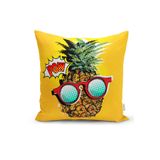 RealHomes K3178 Pop Art Temalı Ananas Özel Tasarım Kırlent Kılıfı