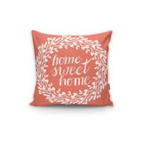 RealHomes K505 Home Sweet Home Dijital Baskılı Dekoratif Kırlent Kılıfı