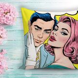 RealHomes K723 Fashion Girl Dijital Baskılı Modern Kırlent Kılıfı