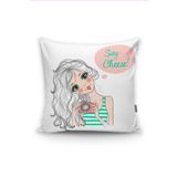 RealHomes K727 Fashion Girl Dijital Baskılı Modern Yastık Kırlent Kılıfı