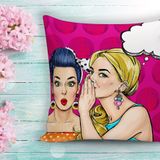 RealHomes K731 Fashion Girl Dijital Baskılı Modern Kırlent Kılıfı