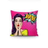 RealHomes K740 Pop Art Resimli Dijital Baskılı Dekoratif Kırlent Kılıfı
