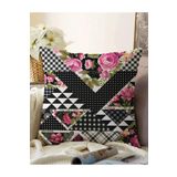 RealHomes Karma Çiçek Geometrik Desenler Modern Çift Taraflı Raşel Örme Yastık Kırlent Kılıfı, Sonil-K2504-43x43cm