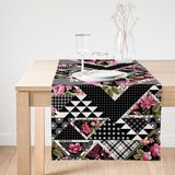 Realhomes Karma Çiçek Geometrik Desenler Modern Süet Runner
