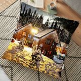 RealHomes Kış Manzarası Otantik Temalı Dijital Baskılı Dekoratif 70x70 cm Yer Minderi