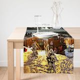 Realhomes Kış Manzarası Otantik Temalı Dijital Baskılı Dekoratif Süet Runner