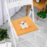 RealHomes Köpek Desenli Dijital Baskılı Modern Fermuarlı Sandalye Minderi