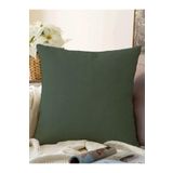 RealHomes Koyu Gri Düz Renkli Dijital Baskılı Dekoratif Raşel Örme Yastık Kırlent Kılıfı, Sonil-KRyl125-43x43cm