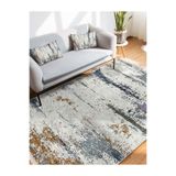 RealHomes Krem Zeminde Eskitme Motifli Örgü Desenli Eskitme Motifli Vintage Saçaklı Halı HaliDik-Deluxe-11727, 80 x 200