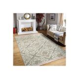 RealHomes Krem Zeminde Örgü Motifli Antik Desenli Klasik Sade & Şık Oturma Odası Kaymaz Taban Saçaklı Halı HaliDik-Deluxe-12002, 80 x 400
