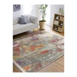 RealHomes Krem Zeminde Örgü Motifli Kilim Desenli Modern Oturma Odası Yatak Odası Kaymaz Taban Saçaklı Halı HaliDik-Deluxe-12022, 100 x 150