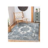 RealHomes Krem Zeminde Otantik Motifli Osmanlı Desenli Etnik Motifler Vintage Yatak Odası Salon Saçaklı Halı HaliDik-Deluxe-11517, 150 x 300