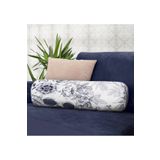 RealHomes Kurukafa Ve Çiçekler Motifli Dekoratif Iç Dolgulu Fermuarlı Çok Amaçlı Silindir Yastık Kırlent