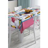 RealHomes Kuş Desenli Dijital Baskılı 3d Masa Örtüsü, Masa-Real5-90x90cm