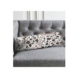 RealHomes Leopar Dijital Baskılı Ikat Desenli Modern Iç Dolgulu Fermuarlı Süet Berjer Silindir Yastık Kırlent