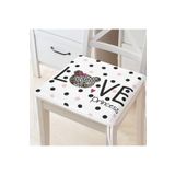 Realhomes Love Princess Motifli Dijital Baskılı Modern Fermuarlı Sandalye Minderi