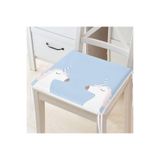 RealHomes Mavi Zemin Baby Shower Temalı Unicorn Desenli Dijital Baskılı Çocuk Odası Fermuarlı Sandalye Minderi, Frm-4634m