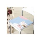RealHomes Mavi Zeminde Anne Ve Yavru Ayı Baby Shower Dijital Baskılı Çocuk Odası Fermuarlı Sandalye Minderi