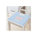 RealHomes Mavi Zeminde Baby Shower Temalı Fil Desenli Dijital Baskılı Çocuk Odası Fermuarlı Sandalye Minderi, Rh-Frm4712