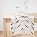Realhomes Mermer Zeminli Geometrik Detaylı Modern Süet Runner