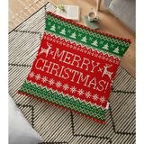 RealHomes Merry Christmas Motifli Dijital Baskılı 70x70 cm Yer Minderi